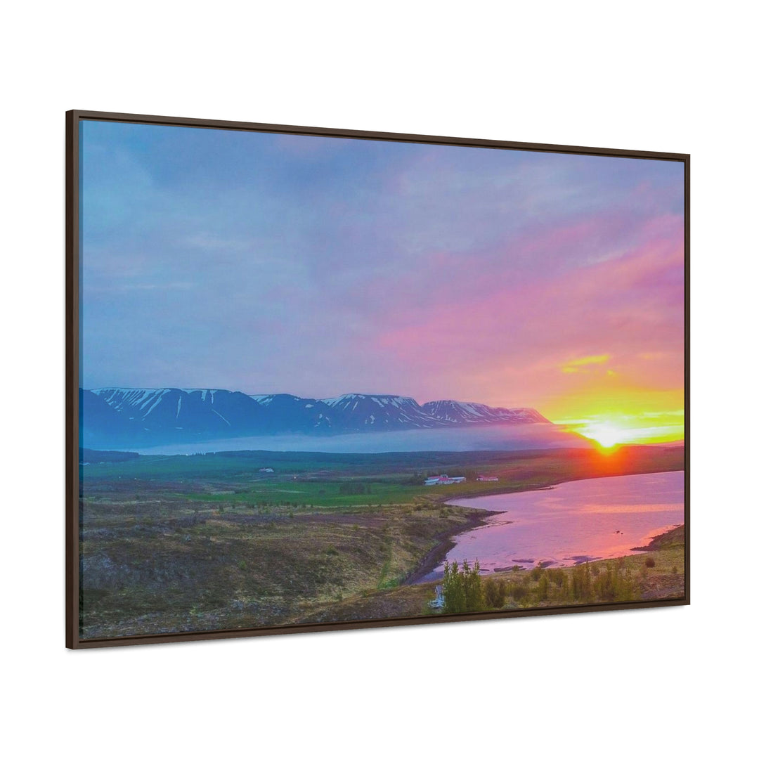 Sunset Over the Fjord Part 2 - Canvas with Frame