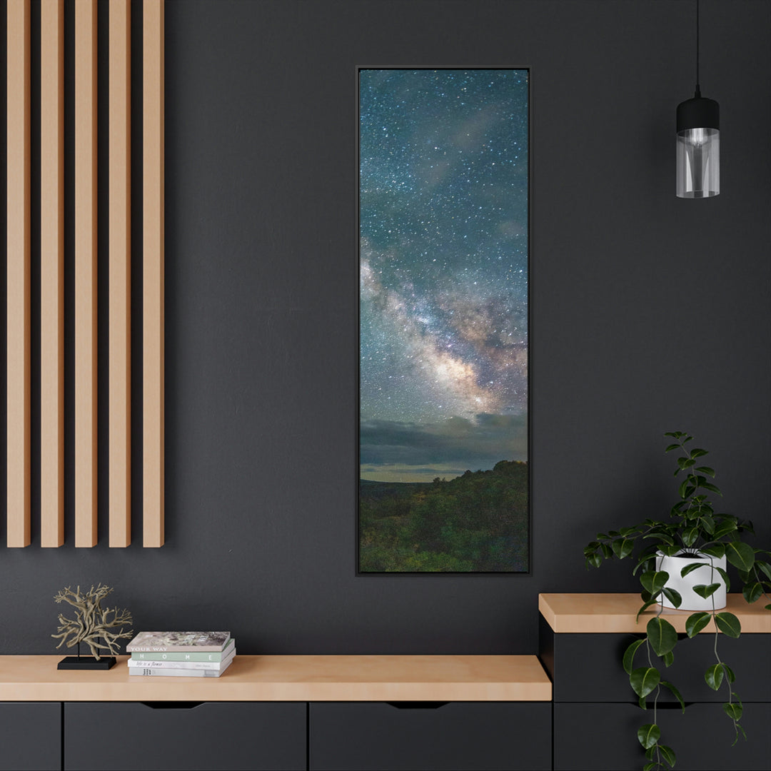 Milky Way Through the Clouds Part 1 - Canvas with Frame