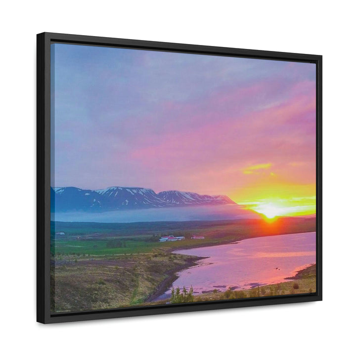 Sunset Over the Fjord Part 2 - Canvas with Frame