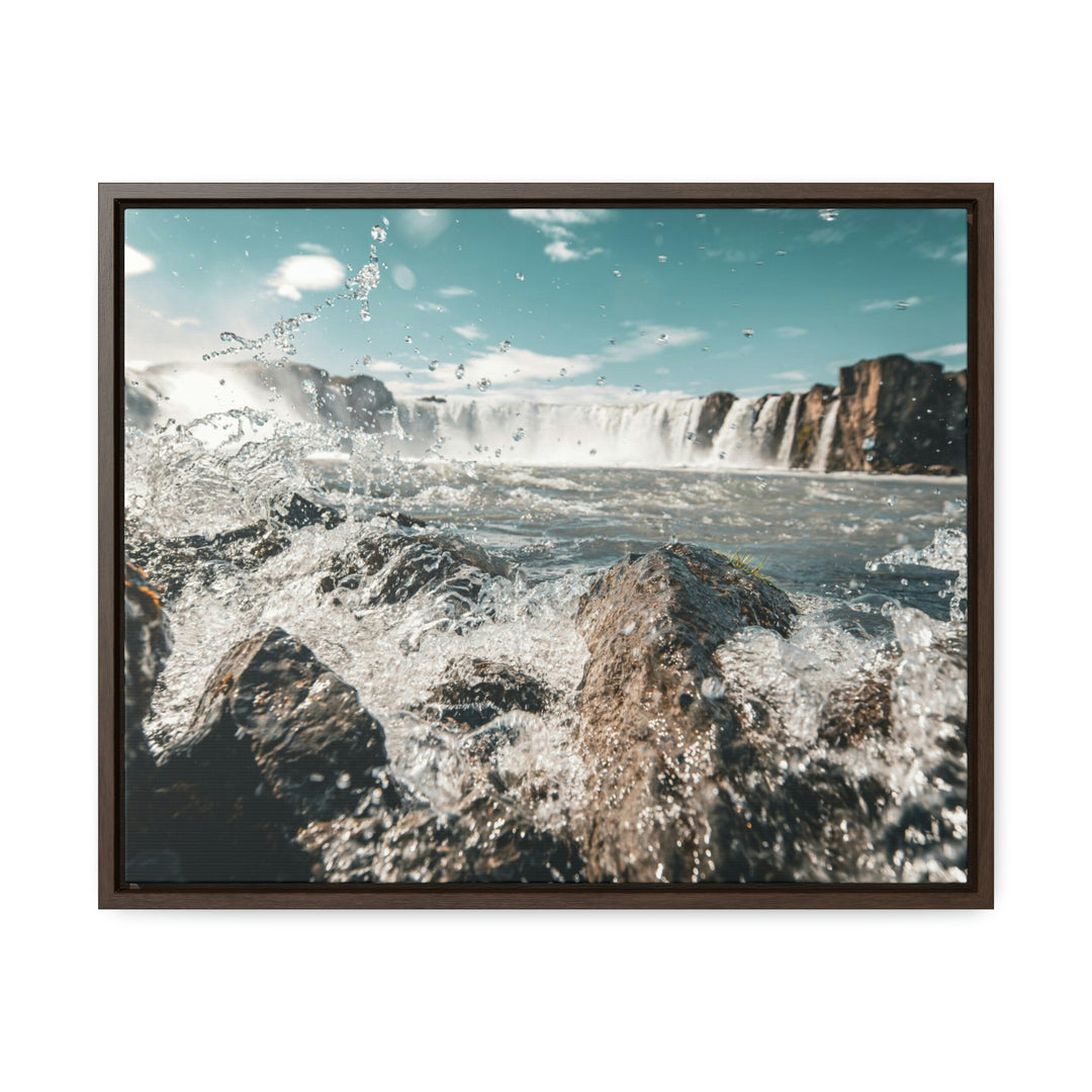 Goðafoss Splash - Canvas with Frame