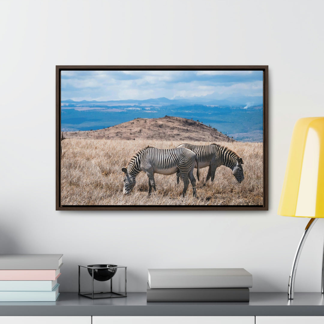 Zebra-Striped Expanse - Canvas With Frame