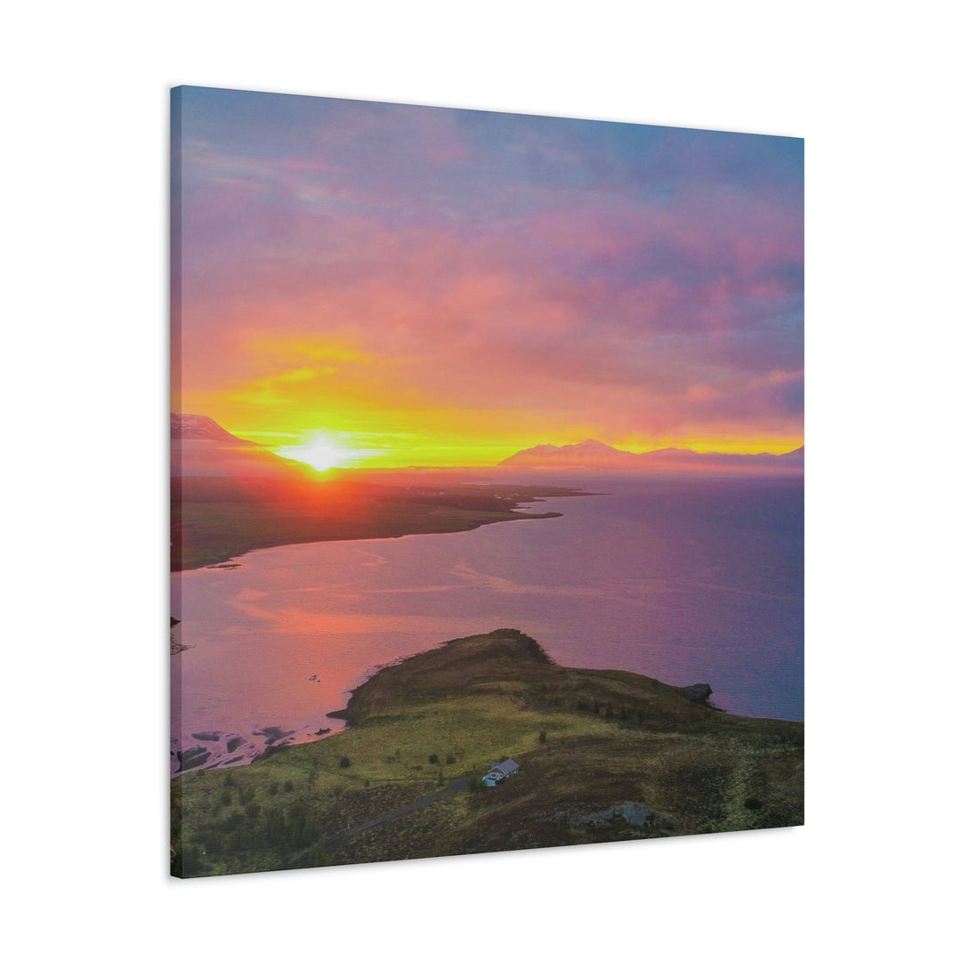 Sunset Over the Fjord Part 1 - Canvas