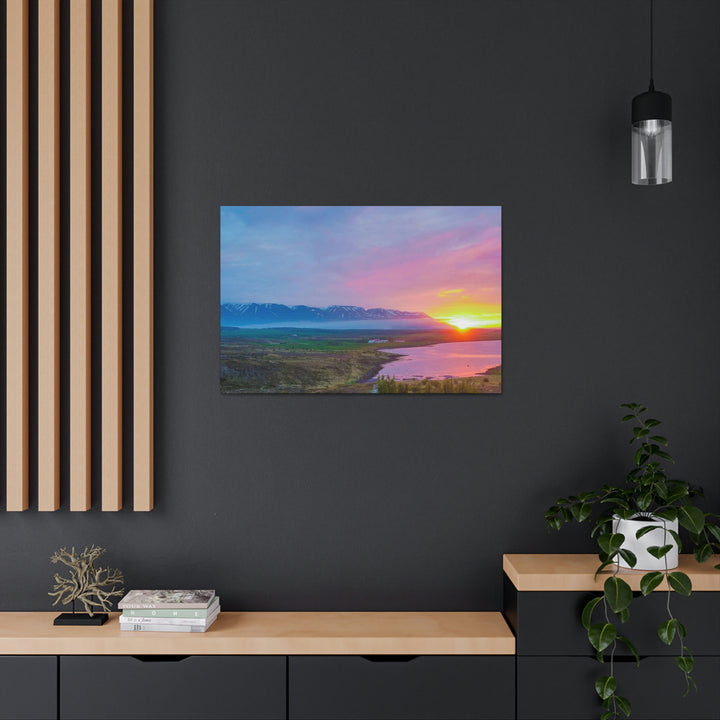 Sunset Over the Fjord Part 2 - Canvas