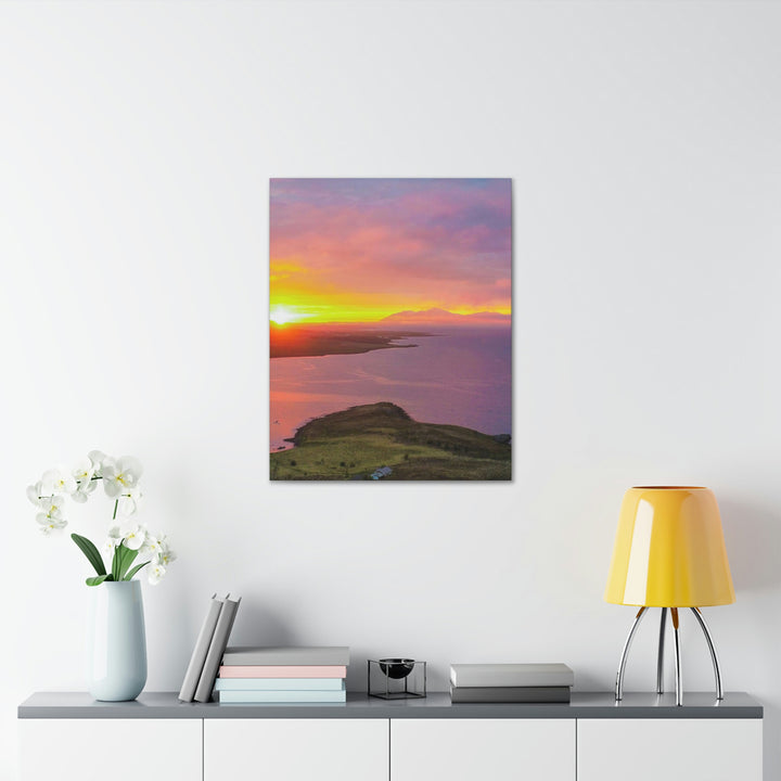 Sunset Over the Fjord Part 1 - Canvas