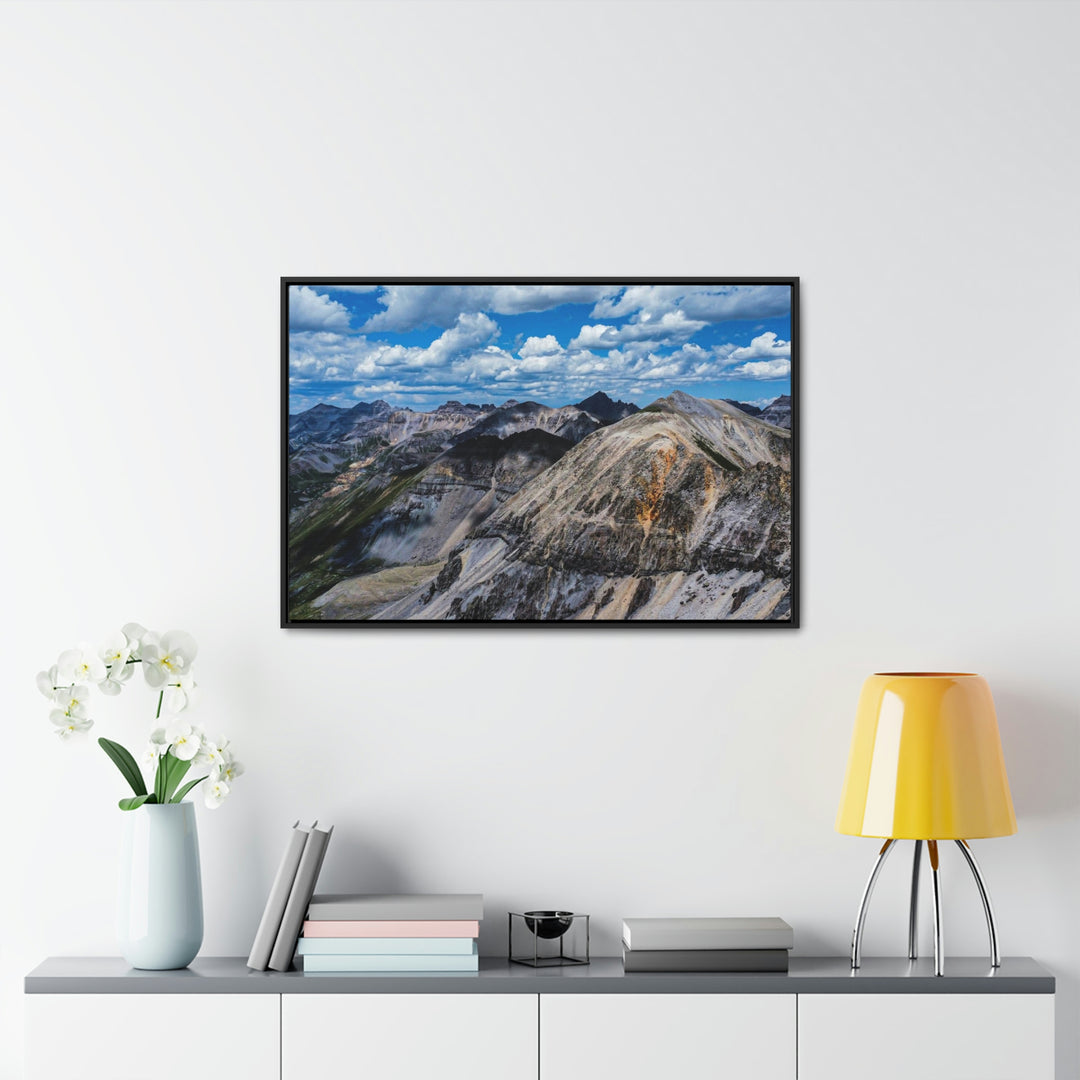 Imogene Pass From the Air - Canvas with Frame