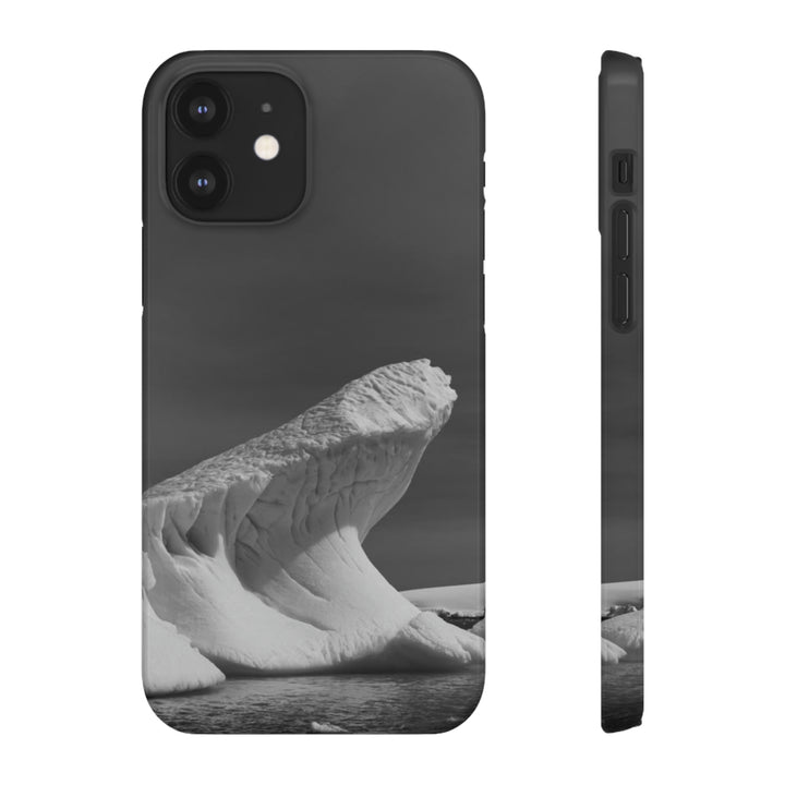 The Angles of an Iceberg in Black and White - Phone Case