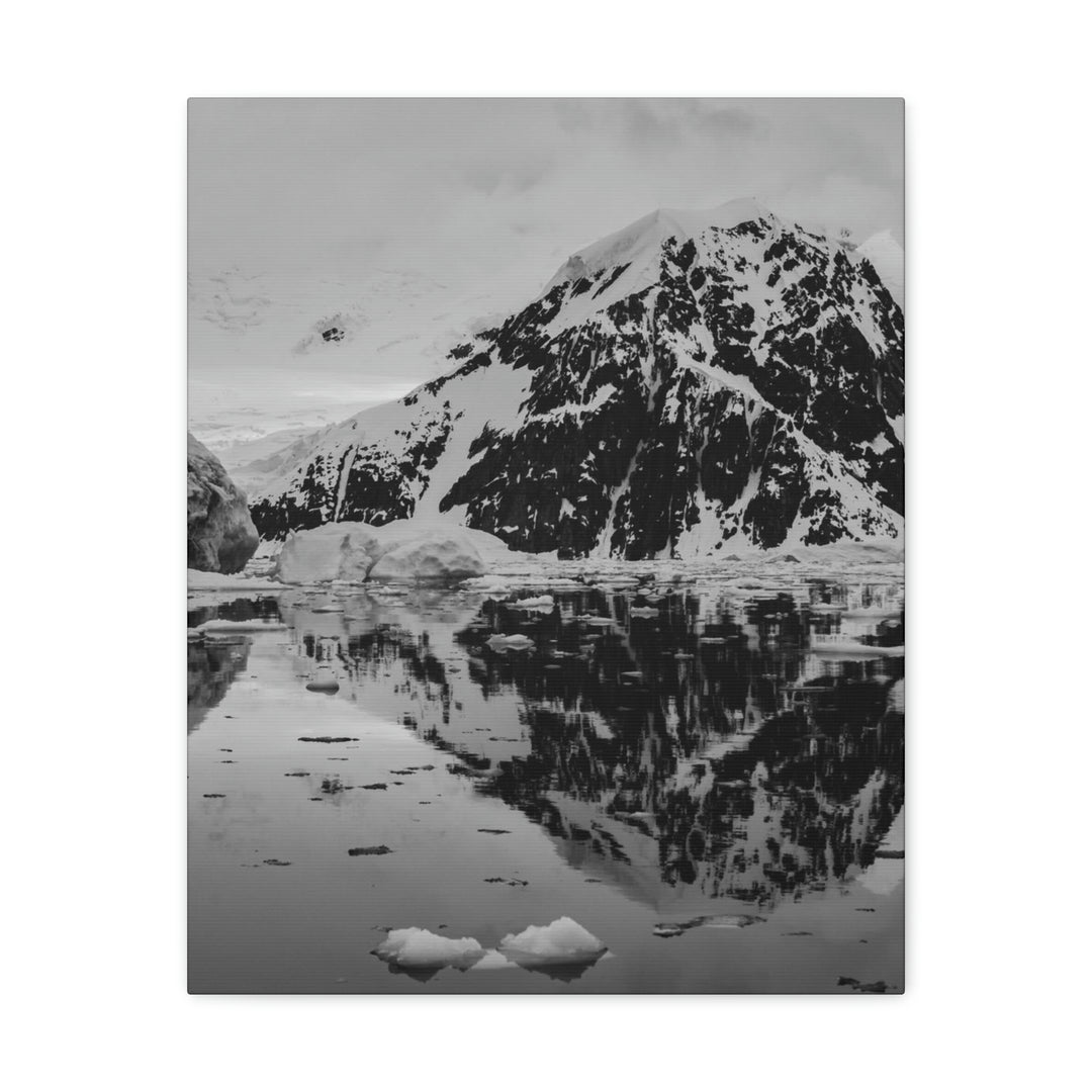 Reflected Calm in Black and White - Canvas