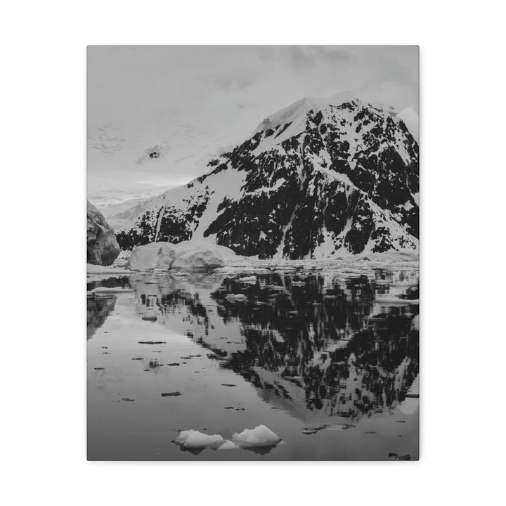 Reflected Calm in Black and White - Canvas