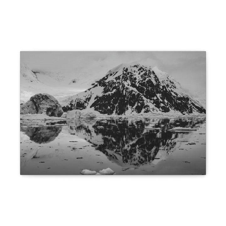 Reflected Calm in Black and White - Canvas