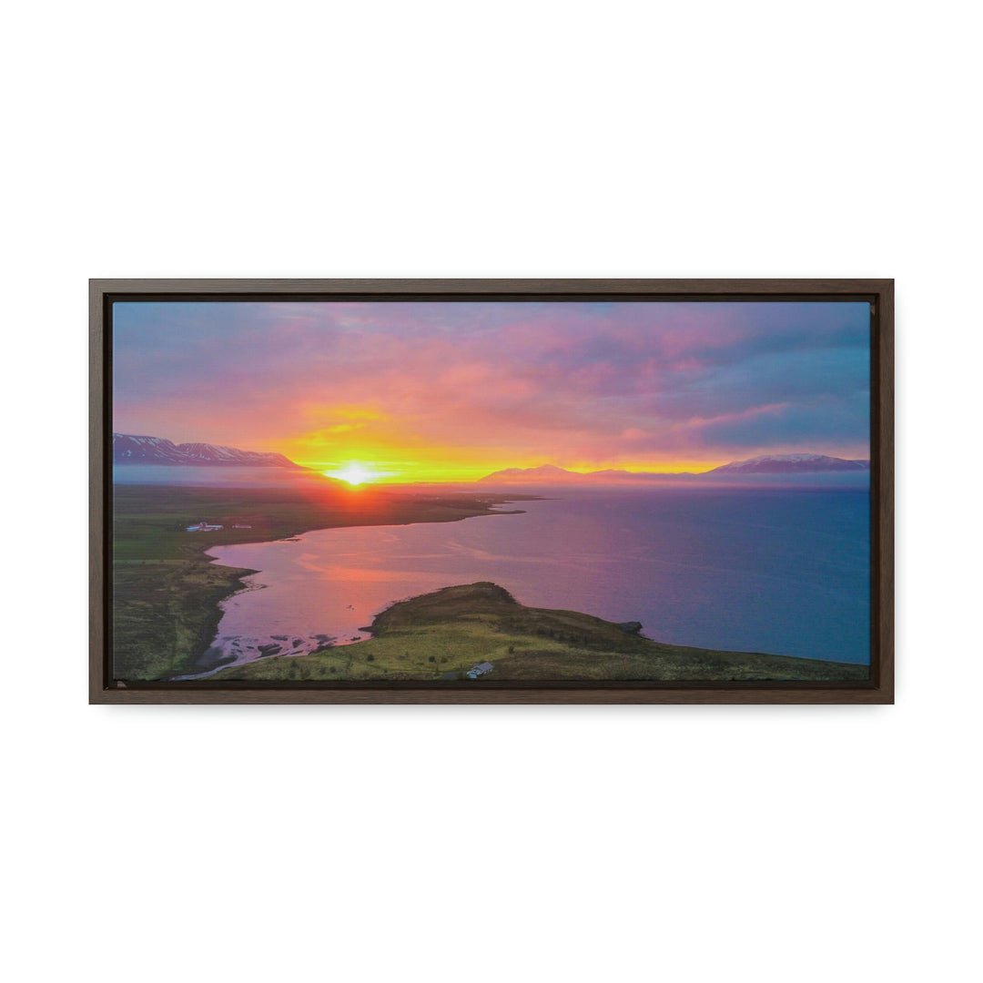 Sunset Over the Fjord Part 1 - Canvas with Frame