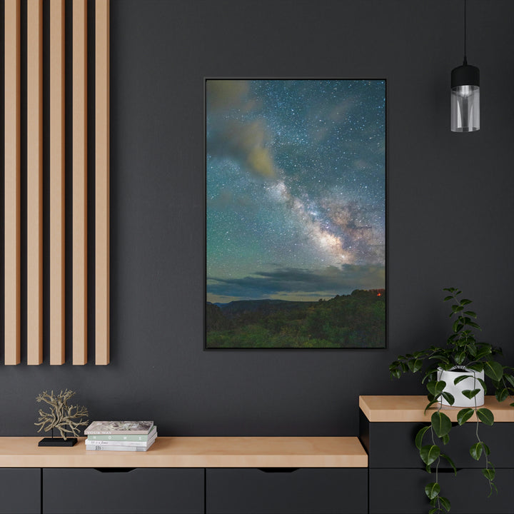 Milky Way Through the Clouds Part 1 - Canvas with Frame