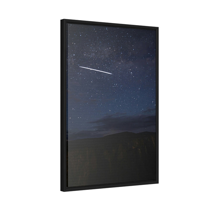 Starlink Above the Canyon - Canvas with Frame