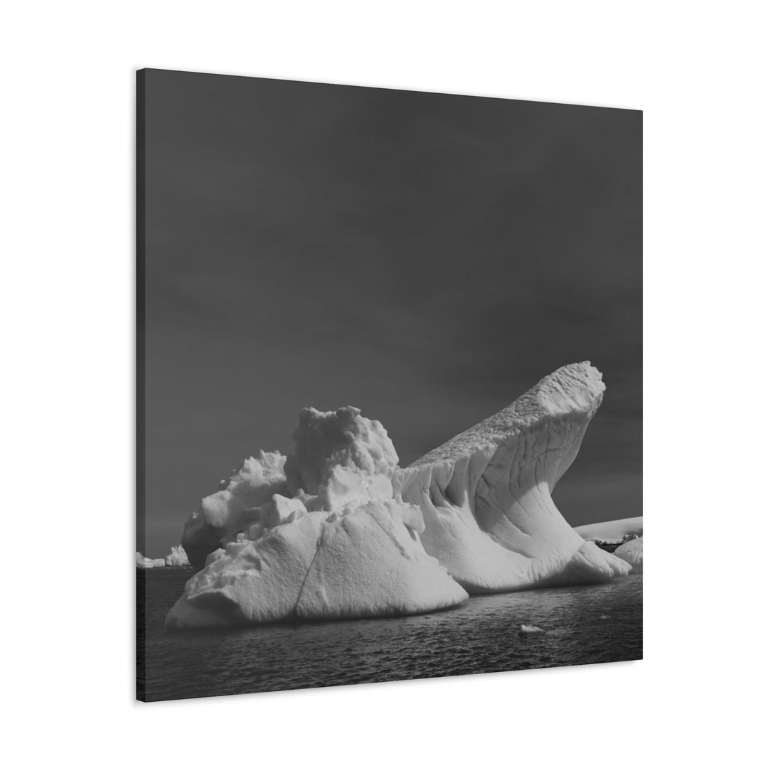 The Angles of an Iceberg in Black and White - Canvas