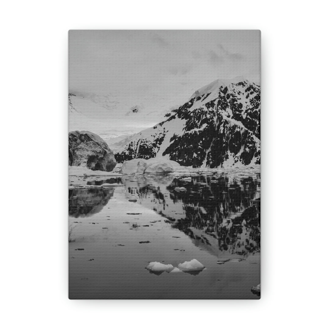 Reflected Calm in Black and White - Canvas