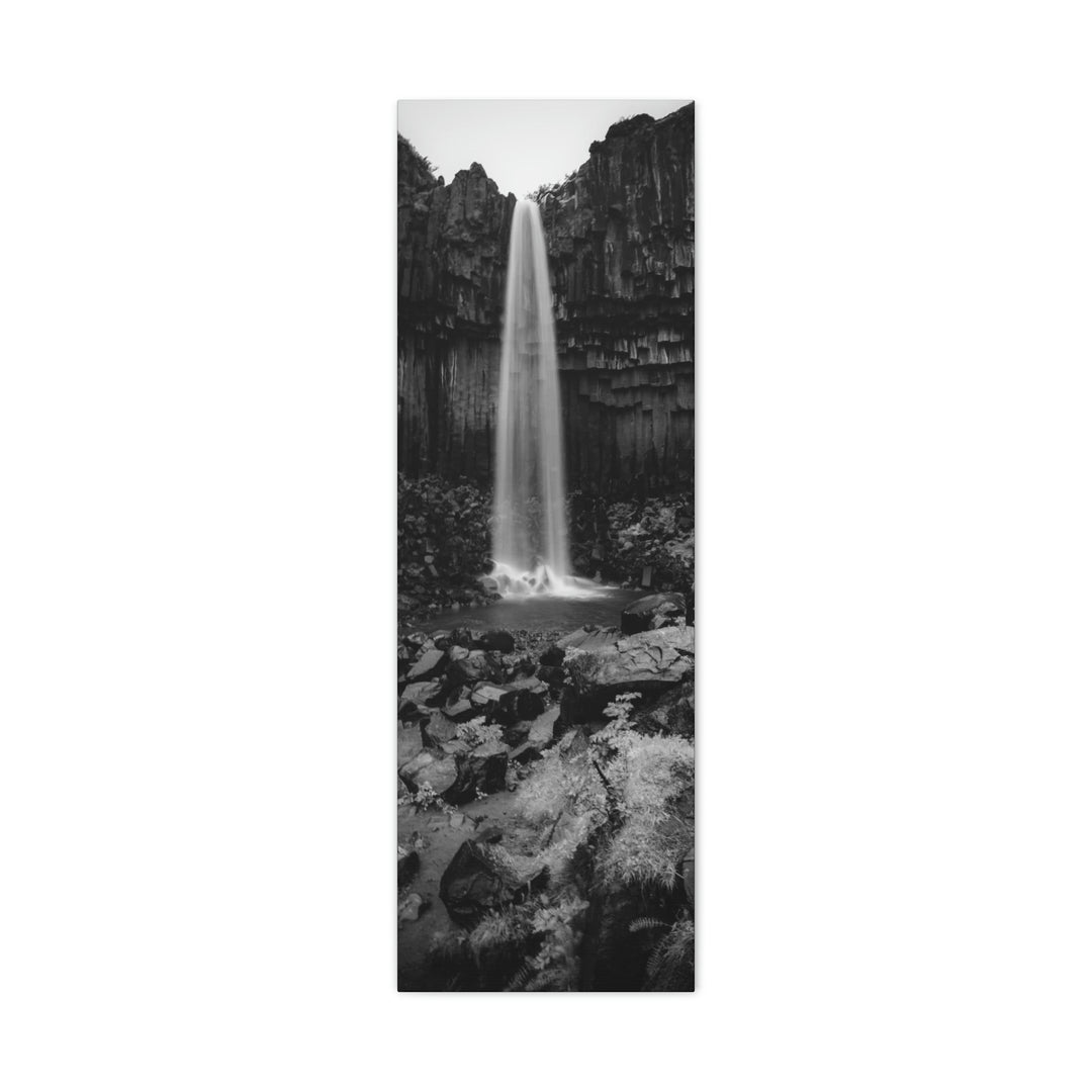 Svartifoss in Black and White - Canvas