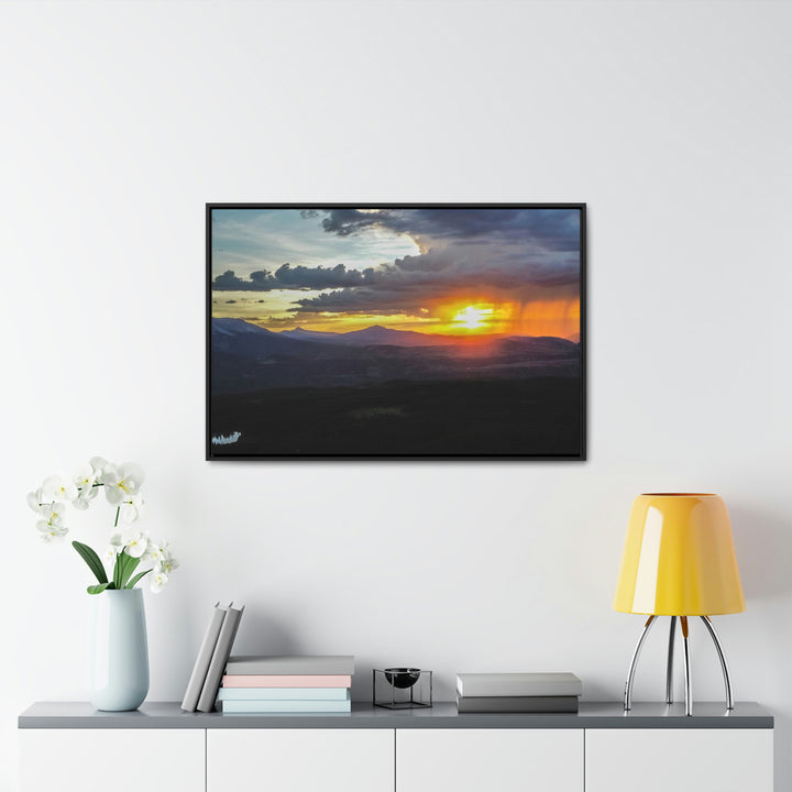 Rainy Sunset - Canvas with Frame