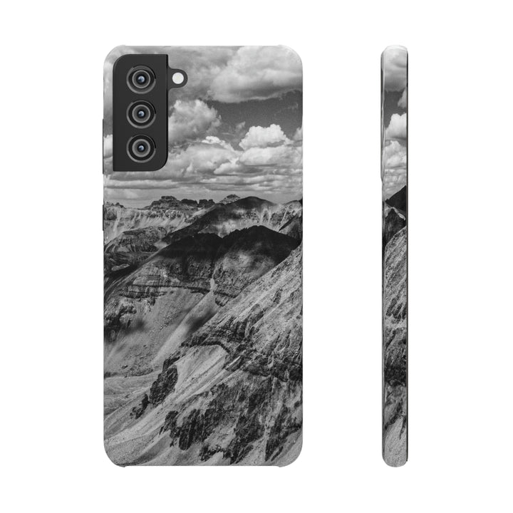 Imogene Pass From the Air in Black and White - Phone Case