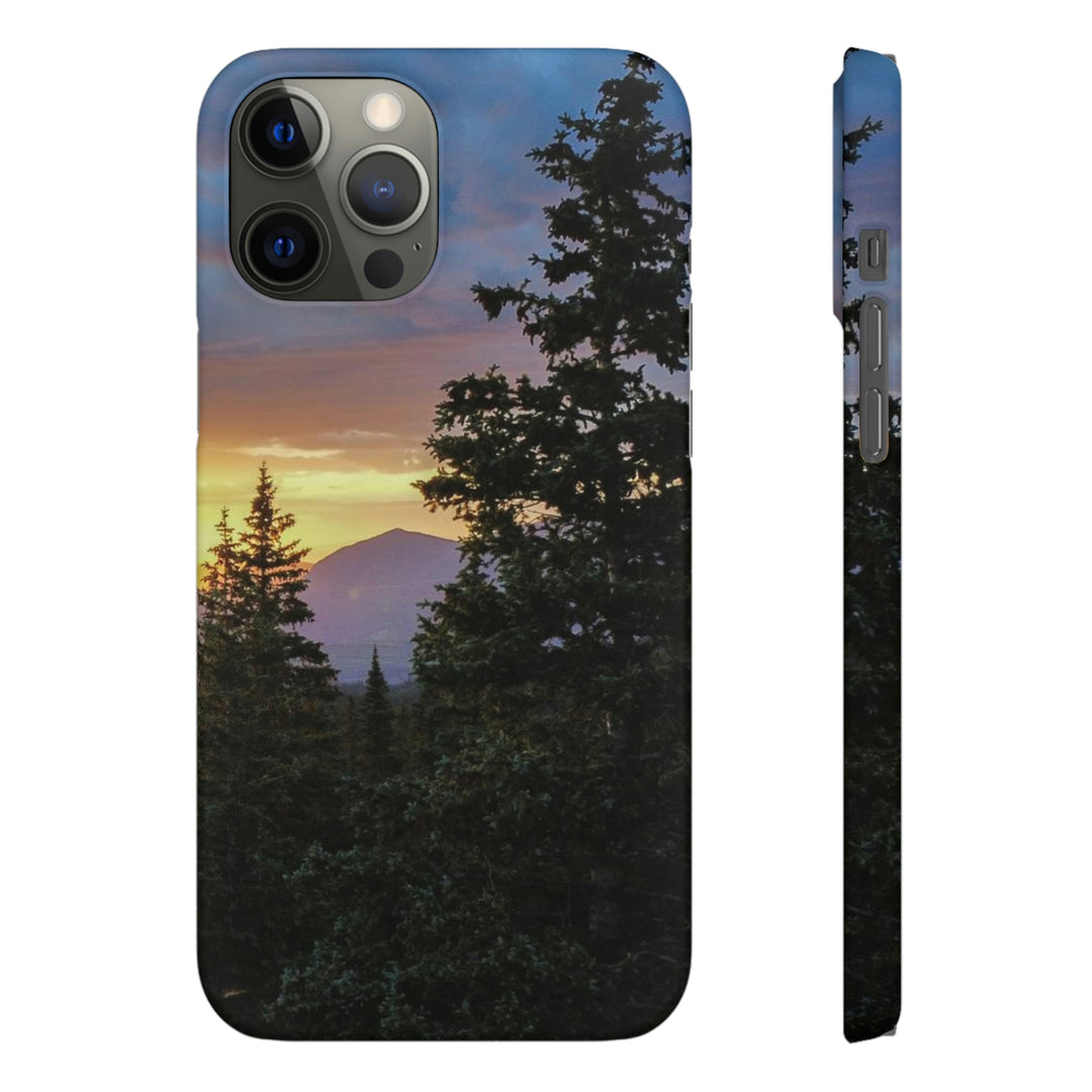 Rainy Sunset Through the Trees - Phone Case