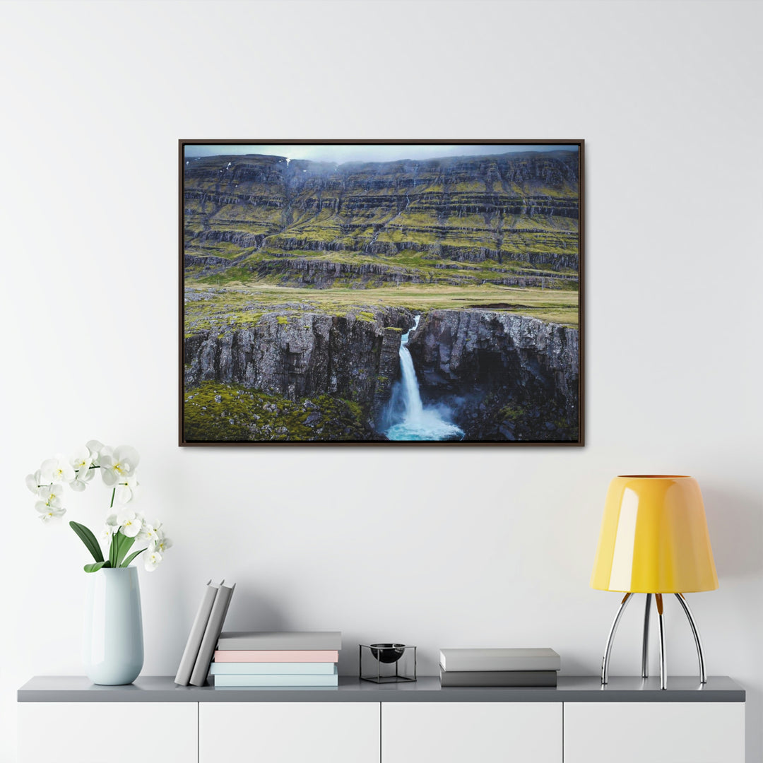 A Remote Waterfall - Canvas with Frame