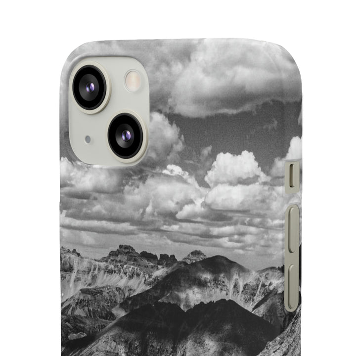 Imogene Pass From the Air in Black and White - Phone Case