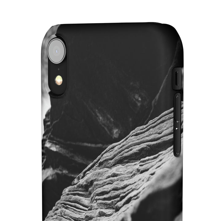 Layers of Rock in Black and White - Phone Case