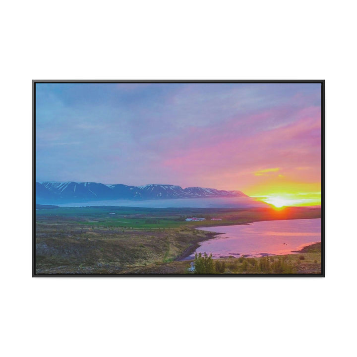 Sunset Over the Fjord Part 2 - Canvas with Frame