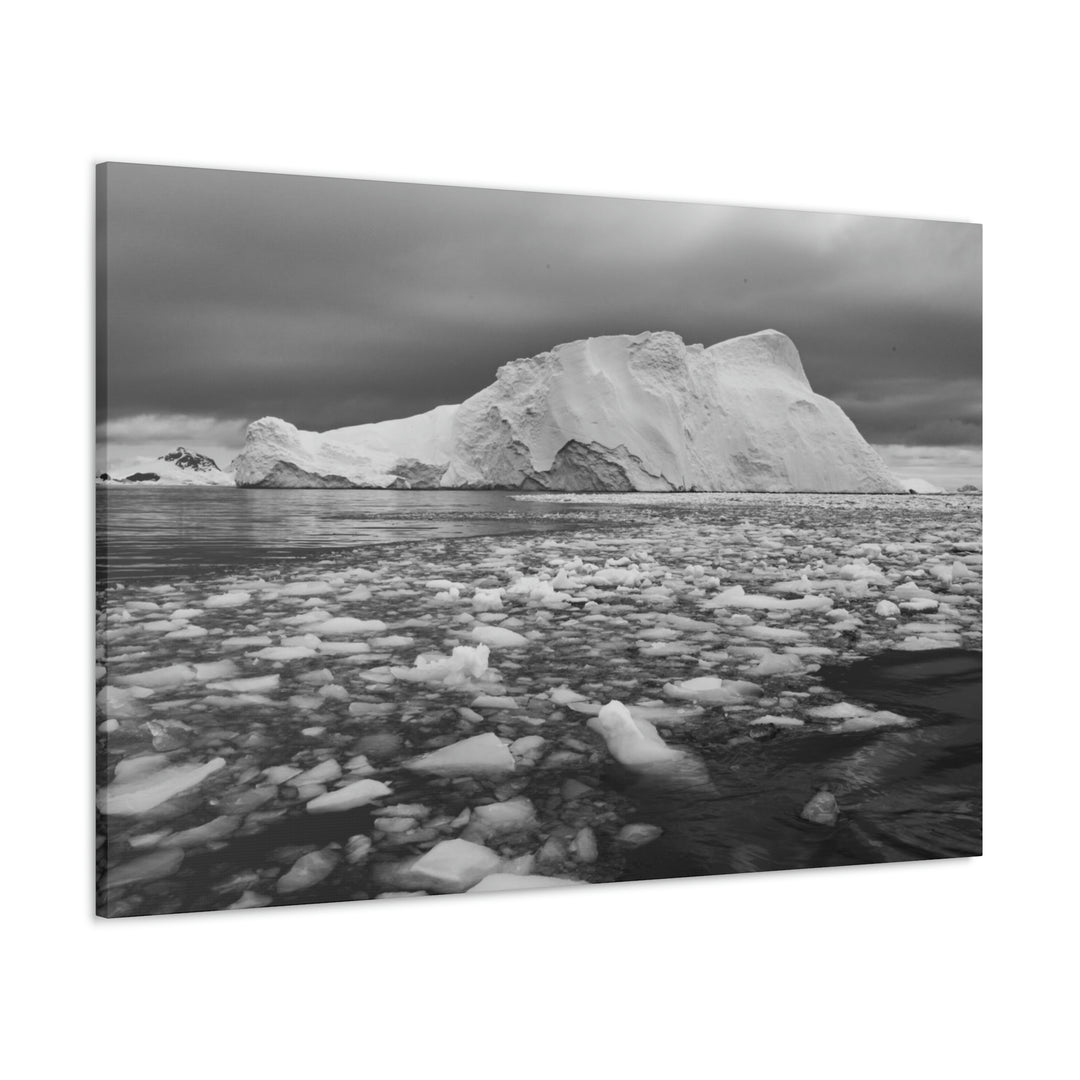 Lane of Ice In Black and White - Canvas