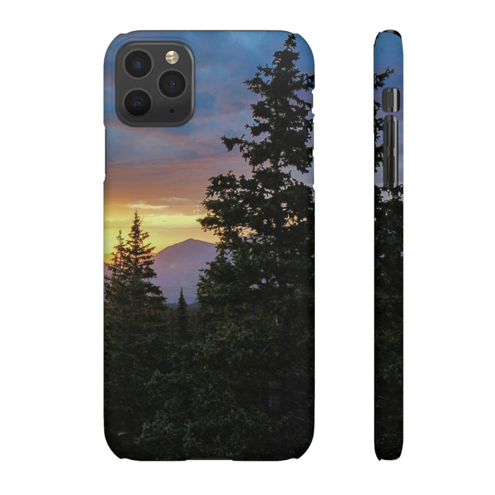 Rainy Sunset Through the Trees - Phone Case