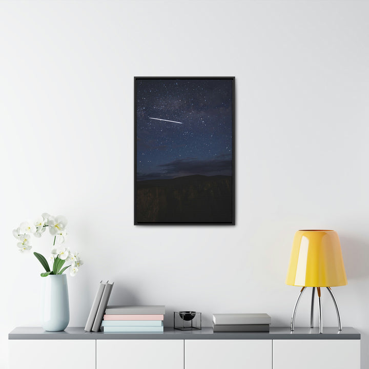 Starlink Above the Canyon - Canvas with Frame