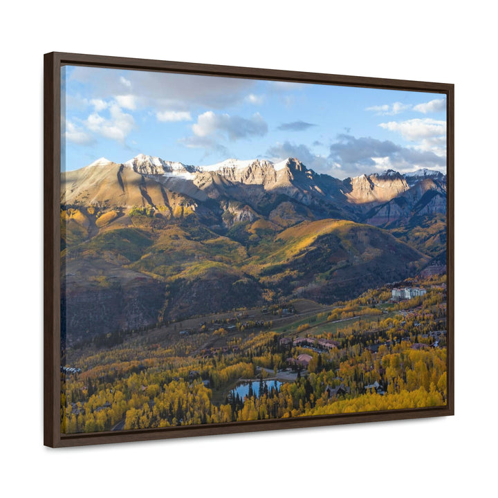 Glowing Mountainside - Canvas with Frame