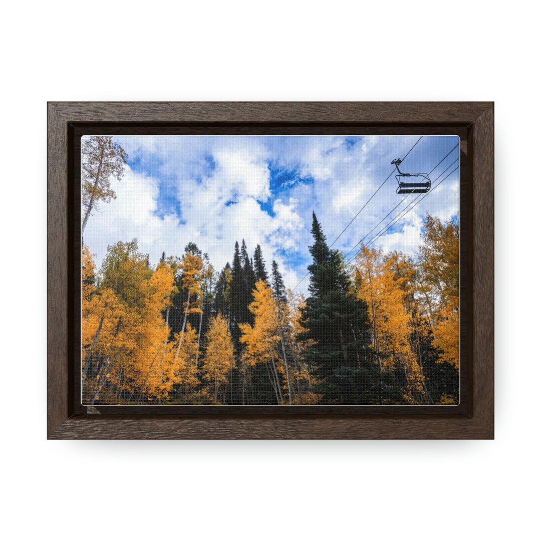 Chairlift in Suspension - Canvas with Frame