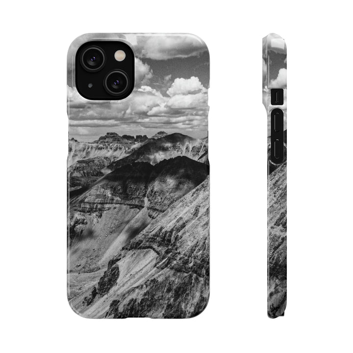 Imogene Pass From the Air in Black and White - Phone Case