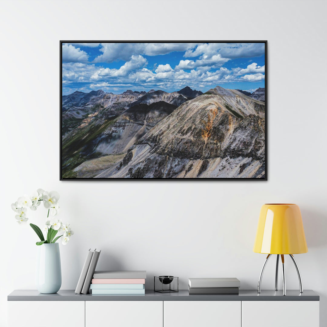 Imogene Pass From the Air - Canvas with Frame