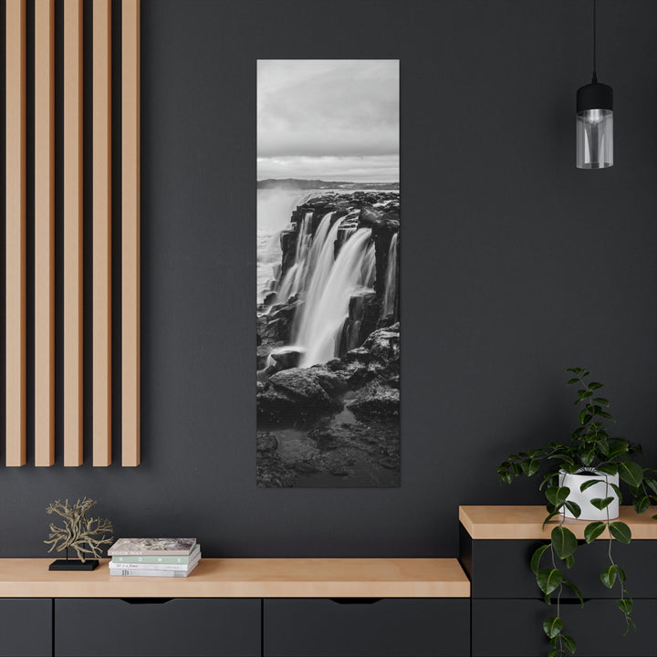 Selfoss in Black and White - Canvas