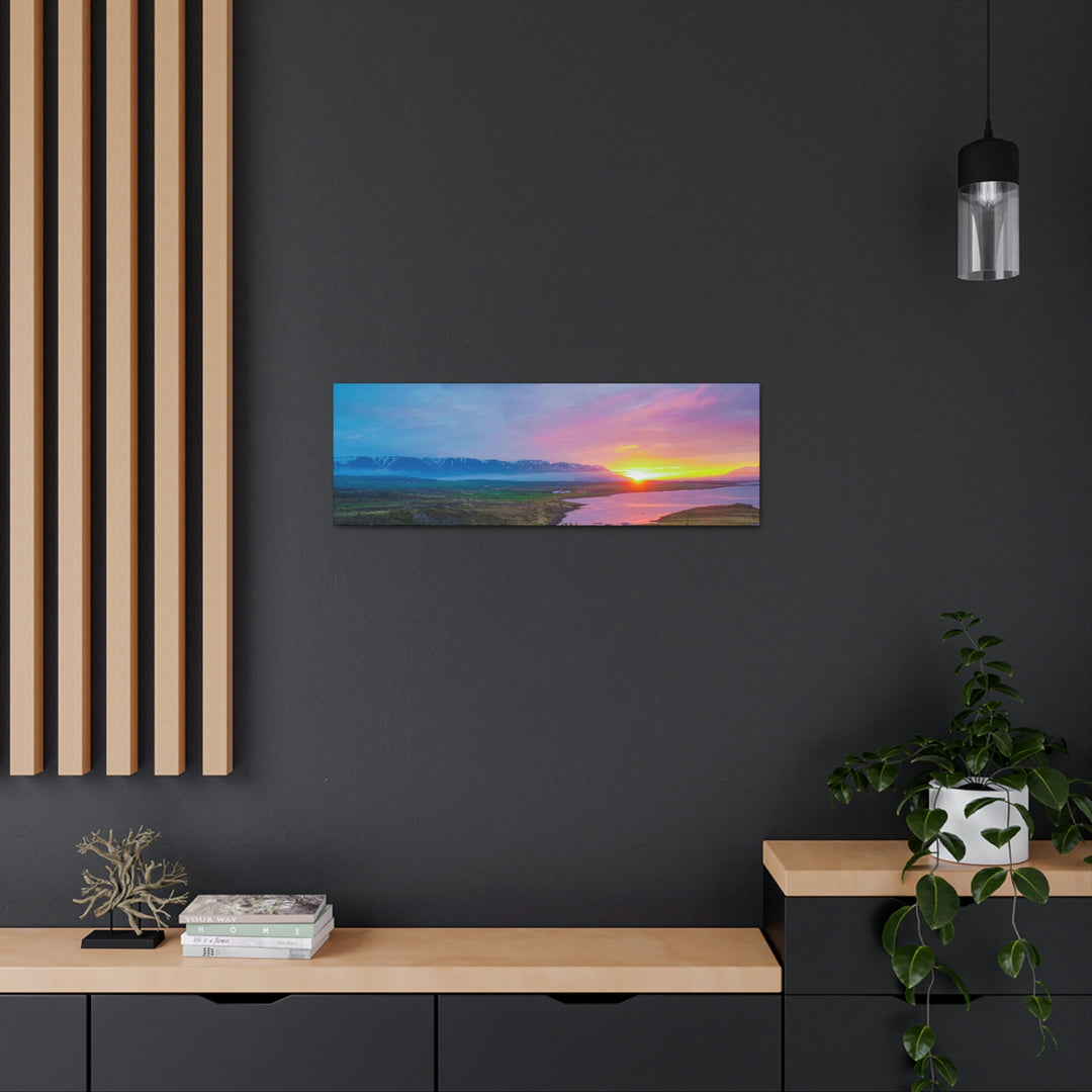 Sunset Over the Fjord Part 2 - Canvas