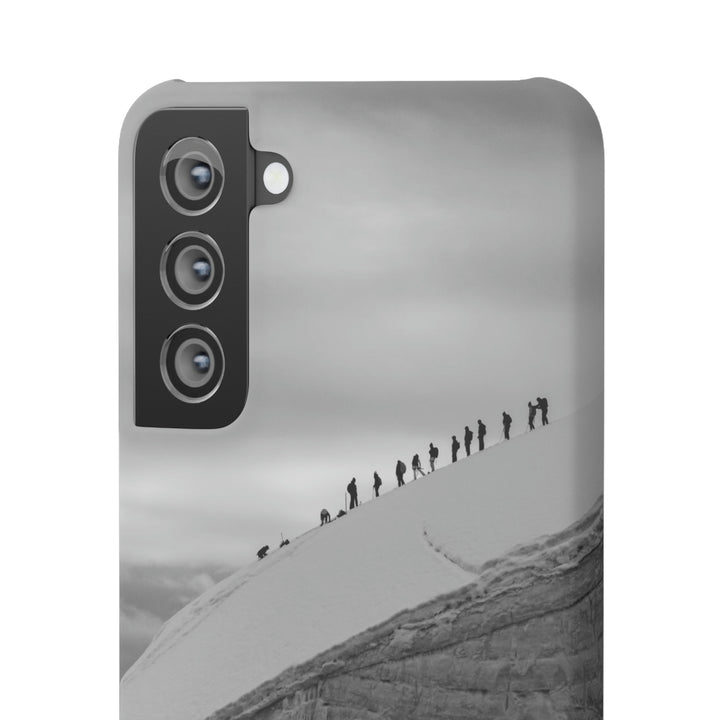 Preparing for the Climb in Black and White - Phone Case