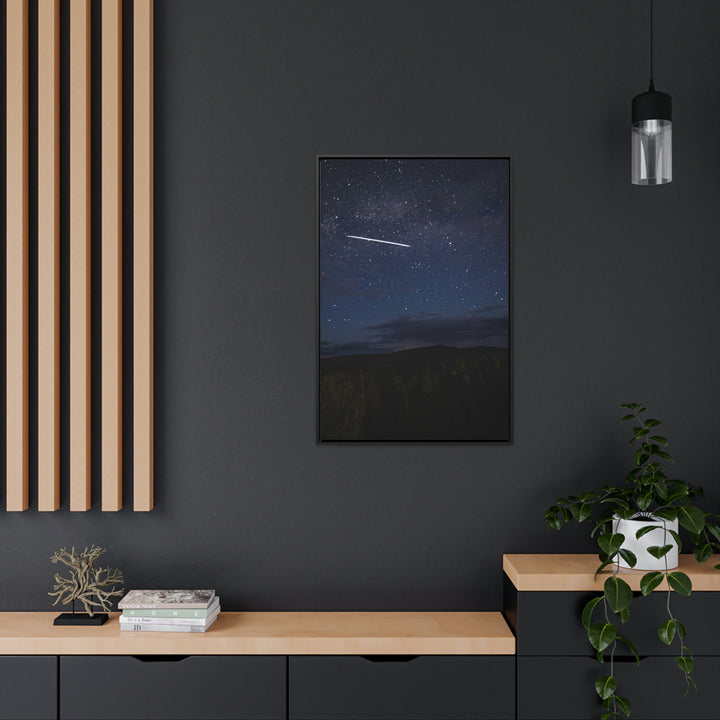 Starlink Above the Canyon - Canvas with Frame