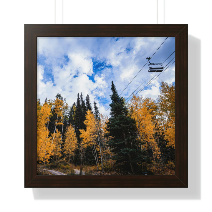 Chairlift in Suspension - Framed Print