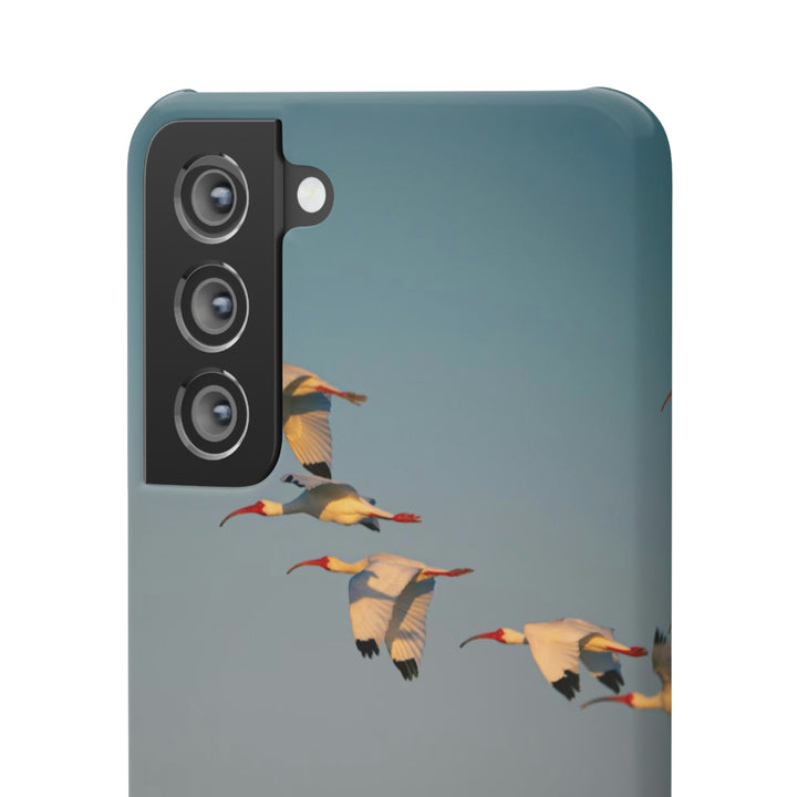 White Ibis in Flight - Phone Case