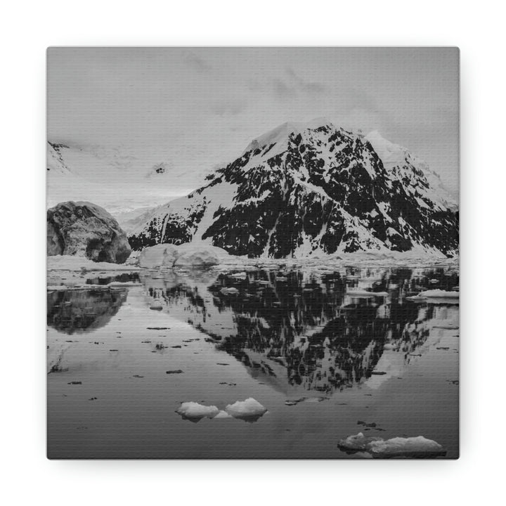 Reflected Calm in Black and White - Canvas