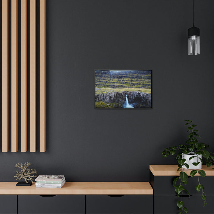 A Remote Waterfall - Canvas with Frame