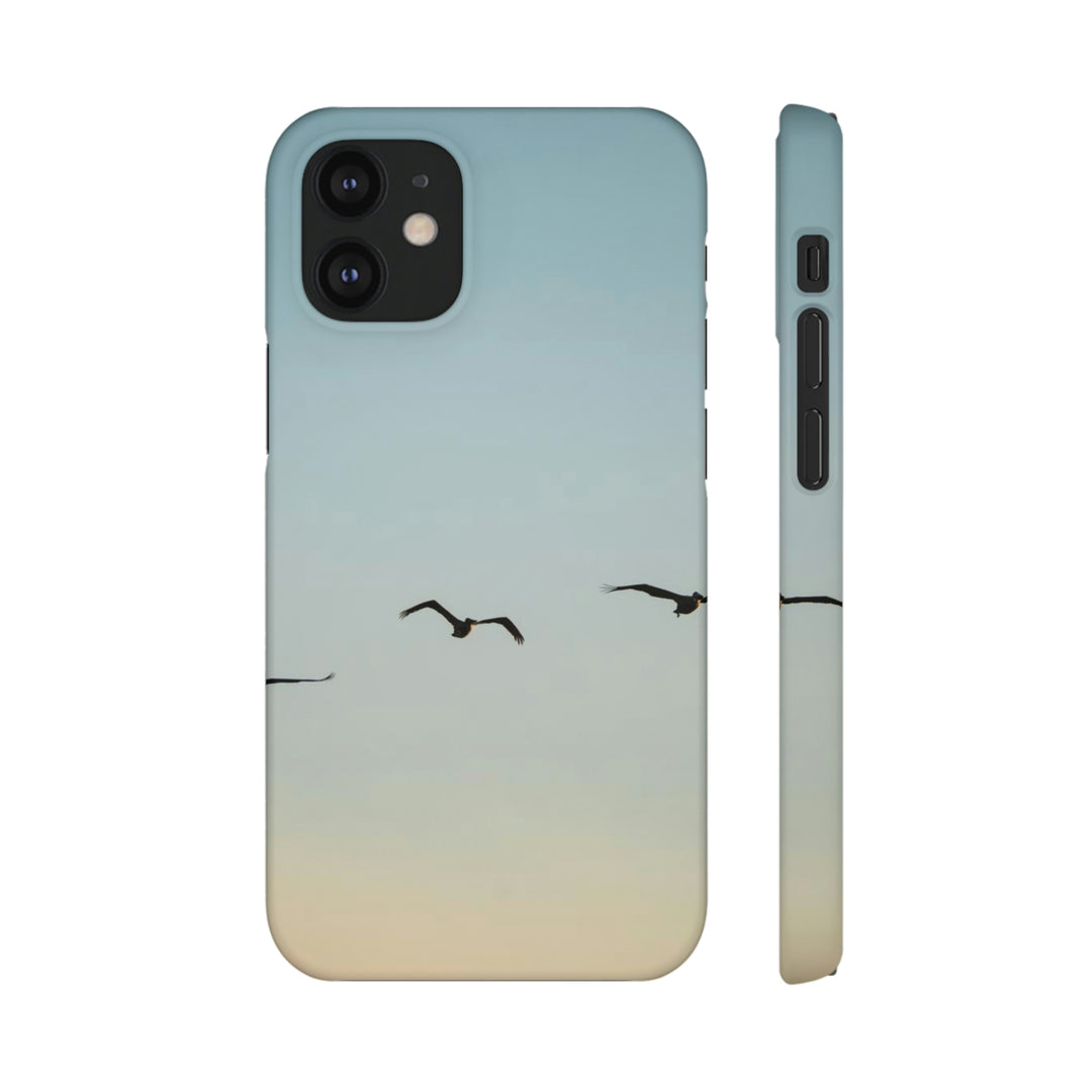 Brown Pelicans in Flight - Phone Case