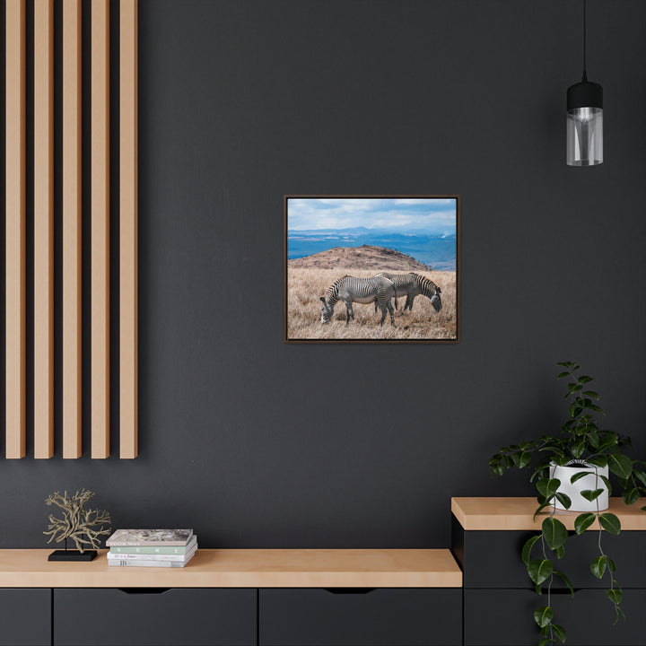 Zebra-Striped Expanse - Canvas With Frame