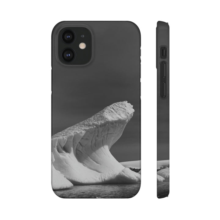 The Angles of an Iceberg in Black and White - Phone Case