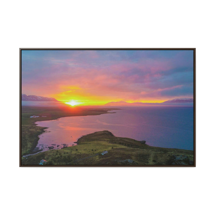 Sunset Over the Fjord Part 1 - Canvas with Frame