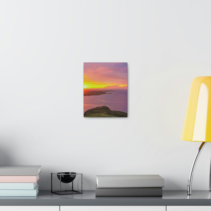 Sunset Over the Fjord Part 1 - Canvas