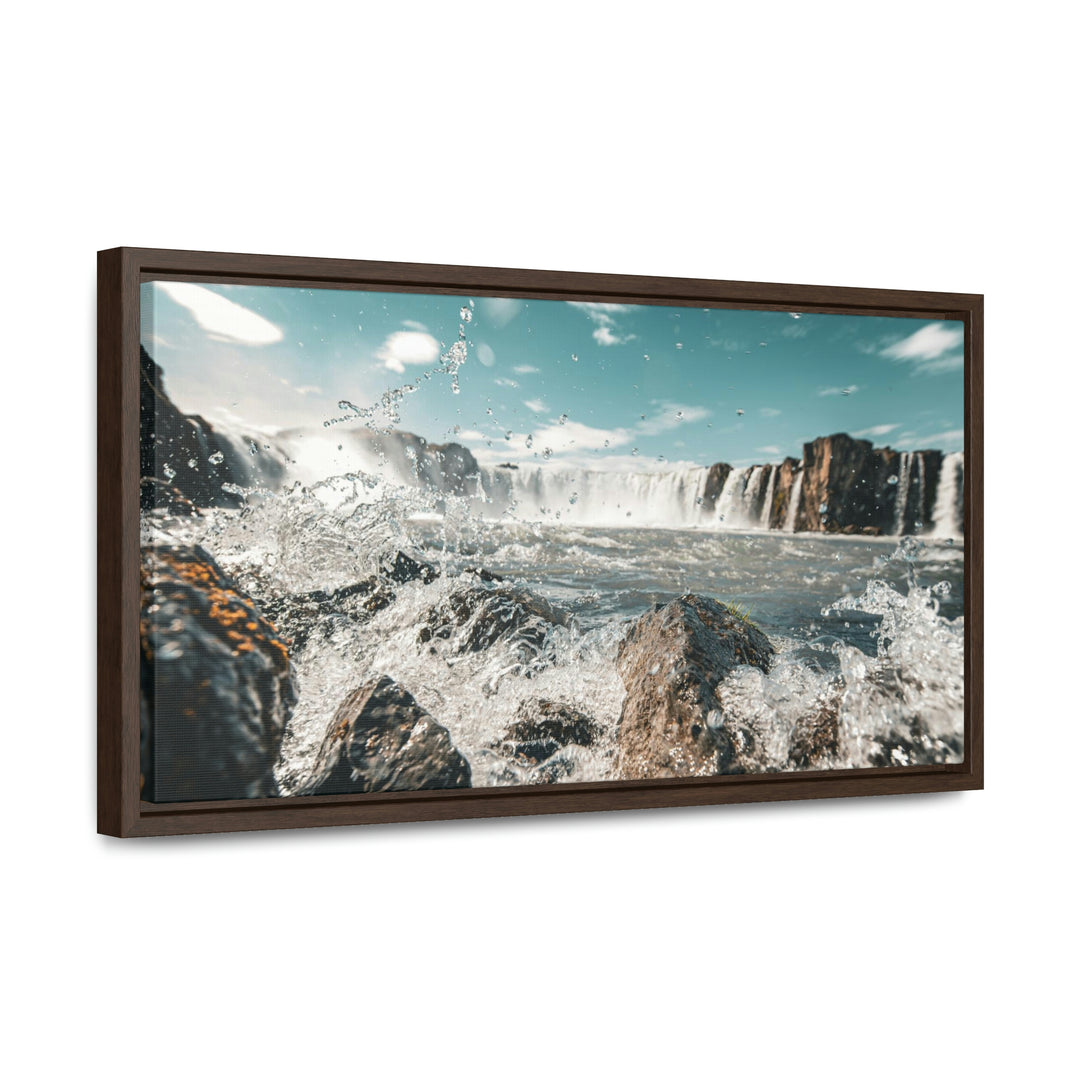 Goðafoss Splash - Canvas with Frame