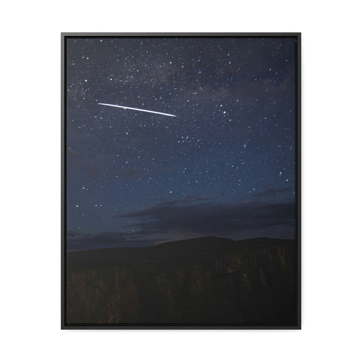 Starlink Above the Canyon - Canvas with Frame