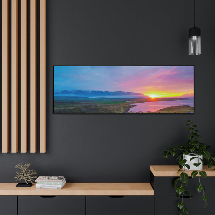 Sunset Over the Fjord Part 2 - Canvas with Frame