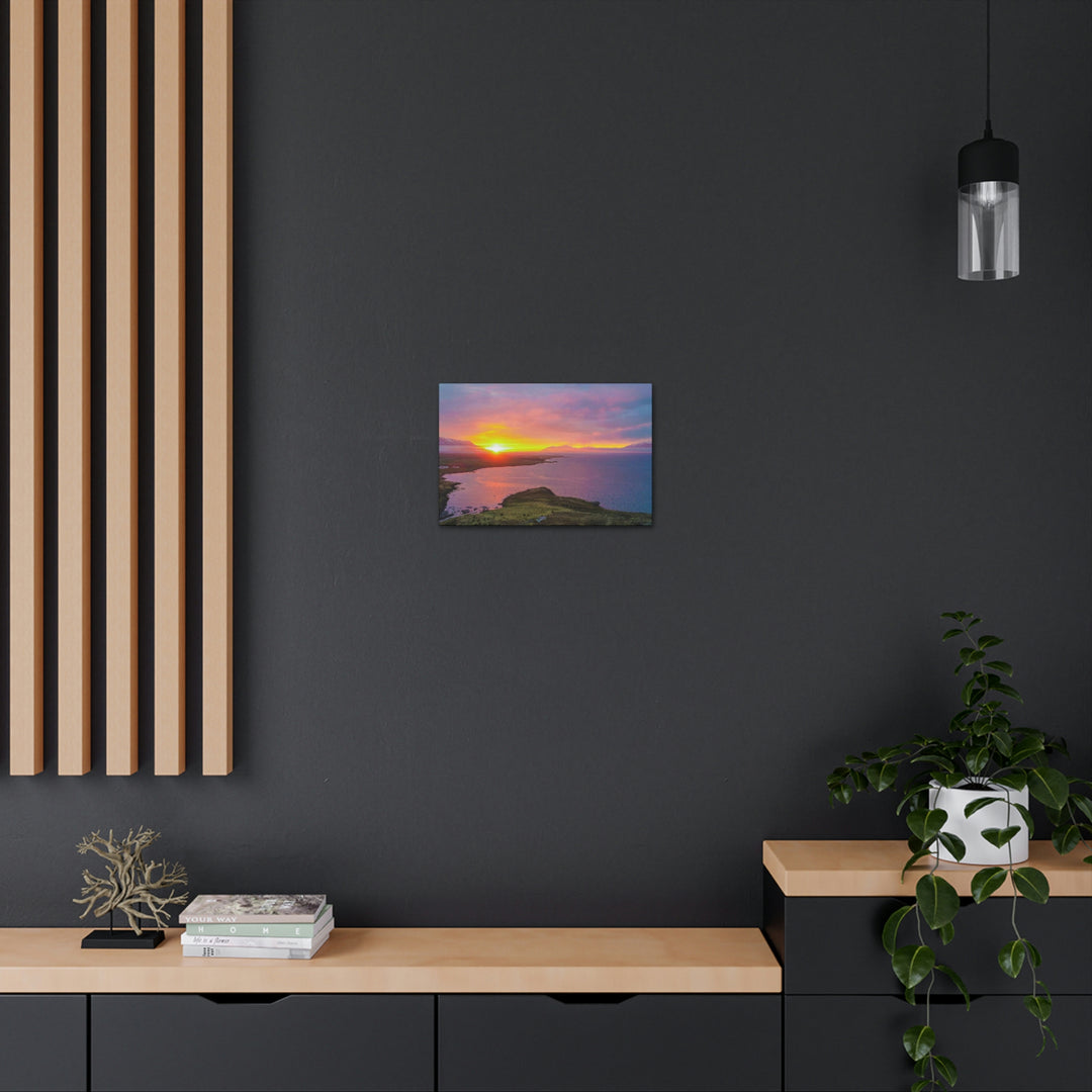 Sunset Over the Fjord Part 1 - Canvas